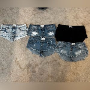 Bundle of 5 One Teaspoon Shorts (SZ. 28, 29, 30)